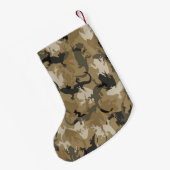 Personalisiert Brown Reptile Camouflage Weihnachte Kleiner Weihnachtsstrumpf (Rückseite (Hängend))