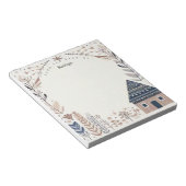 Personalisiert Brown Scandinavian Hygge House Notizblock (angewinkelt)
