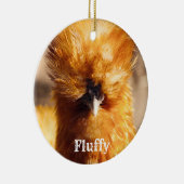 Personalisiert Brown Silkie Pet Chicken Hen Keramik Ornament (Rechts)