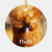 Personalisiert Brown Silkie Pet Chicken Hen Keramik Ornament (Vorne)