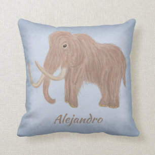 Personalisiert-Brown-Wolle-Mammoth-Illustration Kissen