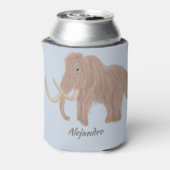 Personalisiert Brown Wooly Mammoth Illustration Dosenkühler (Kanne Rückseite)