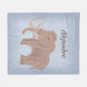 Personalisiert Brown Wooly Mammoth Illustration Fleecedecke (Vorderseite (Horizontal))