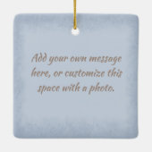 Personalisiert Brown Wooly Mammoth Illustration Keramikornament (Rückseite)