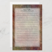 Personalisiert Brown Yellow Stone Grunge Briefpapier (Vorne/Hinten)