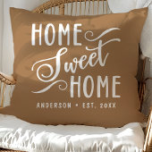 Personalisiert Brown Zuhause Sweet Zuhause Kissen