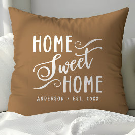 Personalisiert Brown Zuhause Sweet Zuhause Kissen