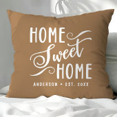 Personalisiert Brown Zuhause Sweet Zuhause Kissen