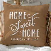 Personalisiert Brown Zuhause Sweet Zuhause Kissen