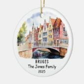 Personalisiert Brügge Ornament, Belgien Keramik Ornament (Links)