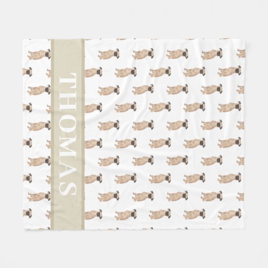 Personalisiert Brussels Griffon Fleecedecke (Vorderseite (Horizontal))