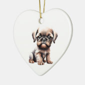 Personalisiert Brussels Griffon Puppy Keramik Ornament (Links)