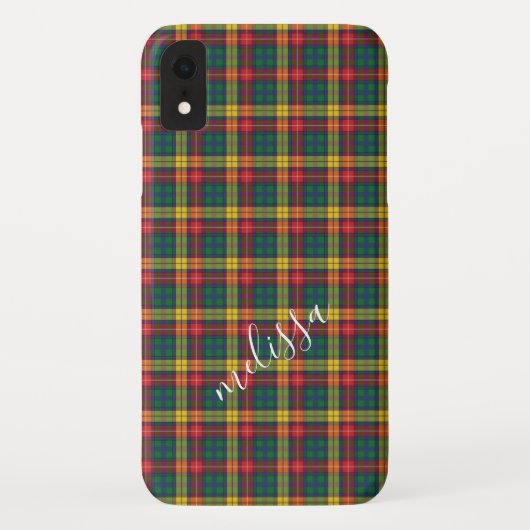 Personalisiert Buchanan Tartan Muster-Muster Case-Mate iPhone Hülle (Rückseite)