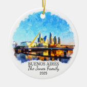 Personalisiert Buenos Aires Ornament, Argentinien Keramik Ornament (Vorne)