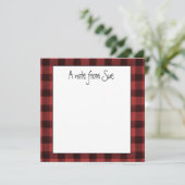 Personalisiert Buffalo Kariert Feiertagskarte (Stehend Vorderseite)