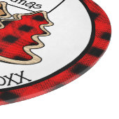 Personalisiert Buffalo Kariert Gingham Weihnachtsb Schneidebrett (Ecke)