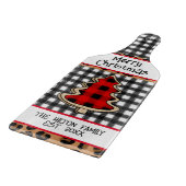 Personalisiert Buffalo Kariert Gingham Weihnachtsb Schneidebrett (Ecke)