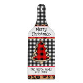 Personalisiert Buffalo Kariert Gingham Weihnachtsb Schneidebrett (Vorderseite)