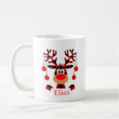Personalisiert Buffalo Red Reindeer Kaffeetasse (Links)