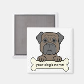 Personalisiert Bullmastiff Magnet (Vorderseite/Rückseite)