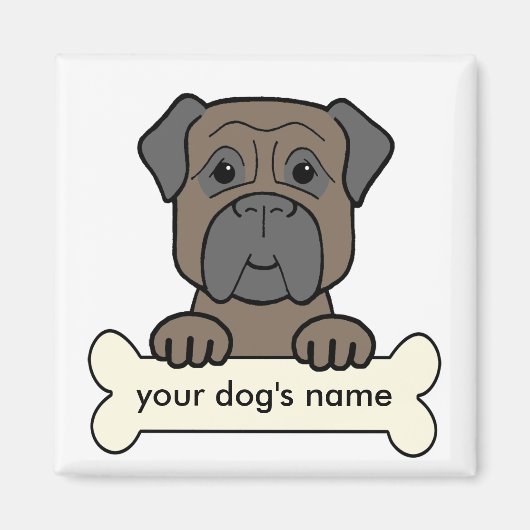 Personalisiert Bullmastiff Magnet (Vorne)