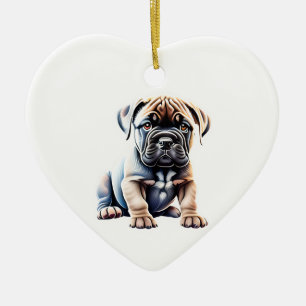Personalisiert Bullmastiff Puppy Keramik Ornament
