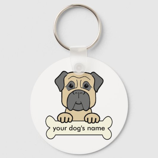 Personalisiert Bullmastiff Schlüsselanhänger (Vorderseite)