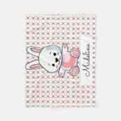 Personalisiert Bunny Fleecedecke (Vorderseite)