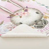 Personalisiert Bunny Rabbit Baby Girl Sherpa Blank Sherpadecke (3/4)