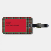 Personalisiert Burce Kinnaird Tartan Mens Gepäck Gepäckanhänger (Rückseite horizontal)