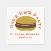 Personalisiert Burgers Backyard GRILLEN Paper Napk Serviette (Vorderseite)