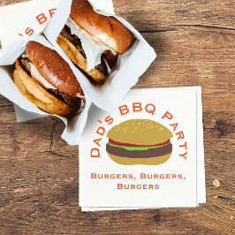 Personalisiert Burgers Backyard GRILLEN Paper Napk Serviette