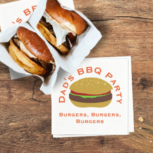 Personalisiert Burgers Backyard GRILLEN Paper Napk Serviette