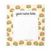 Personalisiert Burgers Notepad Notizblock (Vorderseite)
