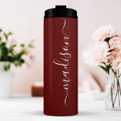 Personalisiert Burgundy Bridesmaid Thermosbecher