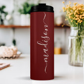 Personalisiert Burgundy Bridesmaid Thermosbecher