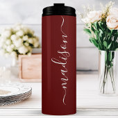 Personalisiert Burgundy Bridesmaid Thermosbecher