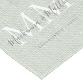Personalisiert Burlap Rustic Monogram Name Linen S Kurzer Tischläufer (Ecke)