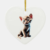 Personalisiert Burmese Kitten Keramik Ornament (Vorne)
