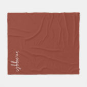 Personalisiert Burnt Umber Snuggle Fleecedecke (Vorderseite (Horizontal))