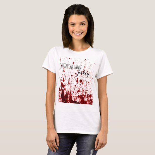 Personalisiert Business T - Shirt Blood Spritzer V (Vorne ganz)