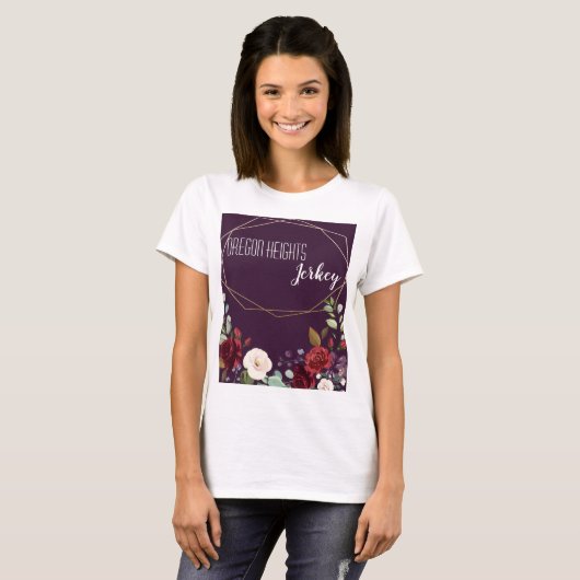 Personalisiert Business T - Shirt Plane Lila Rose (Vorne ganz)