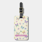 Personalisiert Butterfly Bliss Gepäckanhänger (Vorderseite vertikal)