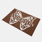 Personalisiert Butterfly Doormat Fußmatte (Schrägansicht)