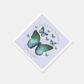 Personalisiert Butterfly Geburtstag Serviette (Ecke)