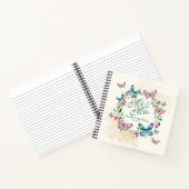 Personalisiert Butterfly Wreath Wedding Gästebuch Notizblock (Innenseite)