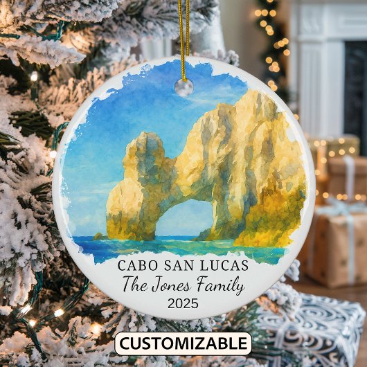 Personalisiert Cabo San Lucas Ornament, Mexiko Keramik Ornament