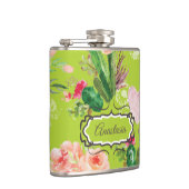 Personalisiert Cactus Pastel Flachmann (Rechts)