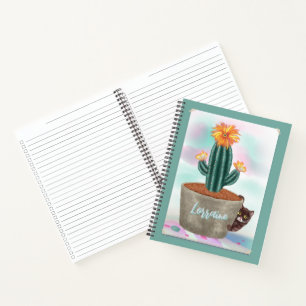 Personalisiert Cactus Saturday list Spiral Noteboo Notizblock