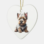 Personalisiert Cairn Terrier Puppy Keramik Ornament (Links)